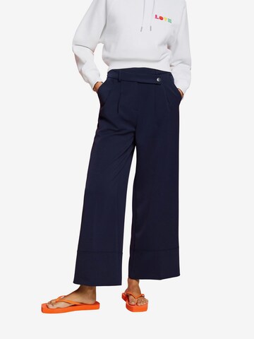 Wide Leg Pantalon à pince ESPRIT en bleu