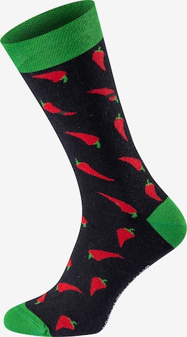 Chili Lifestyle Socks in Black: front