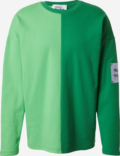 ABOUT YOU x Kingsley Coman Sweatshirt 'Kai' in grün / hellgrün, Produktansicht