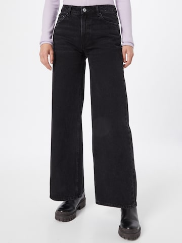 WEEKDAY Wide leg Jeans 'Ray' in Zwart: voorkant