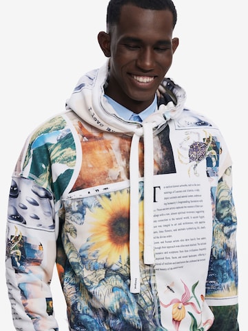 Desigual Sweatshirt 'Sunflower' i hvid