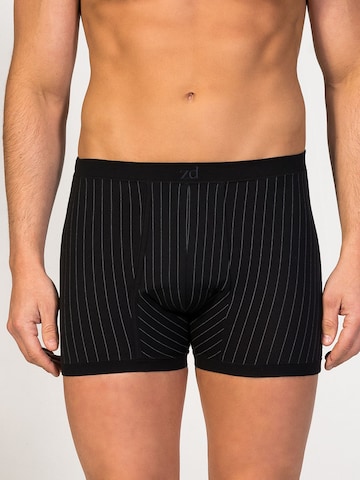 Boxers 'Helios prinstriped fly front boxer' zd ZERO DEFECTS en noir : devant
