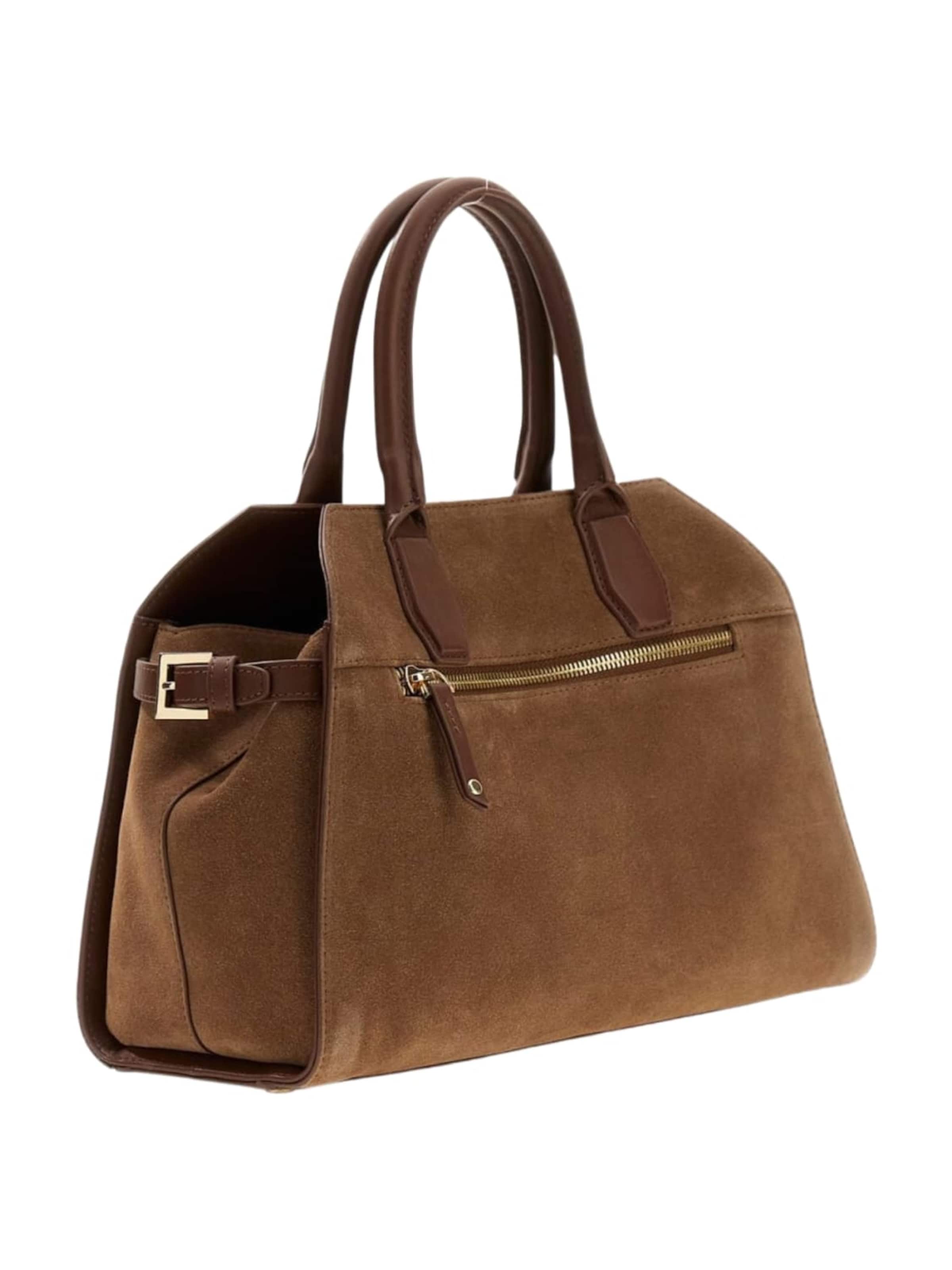 GUESS - Bolso de hombro 'Guess Sac Bandoulière Yulia Small Satchel Chocolate' en marrón