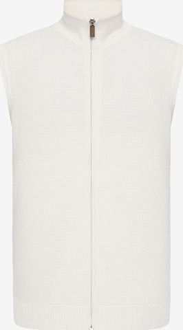 Felix Hardy Gebreid vest in Wit: voorkant