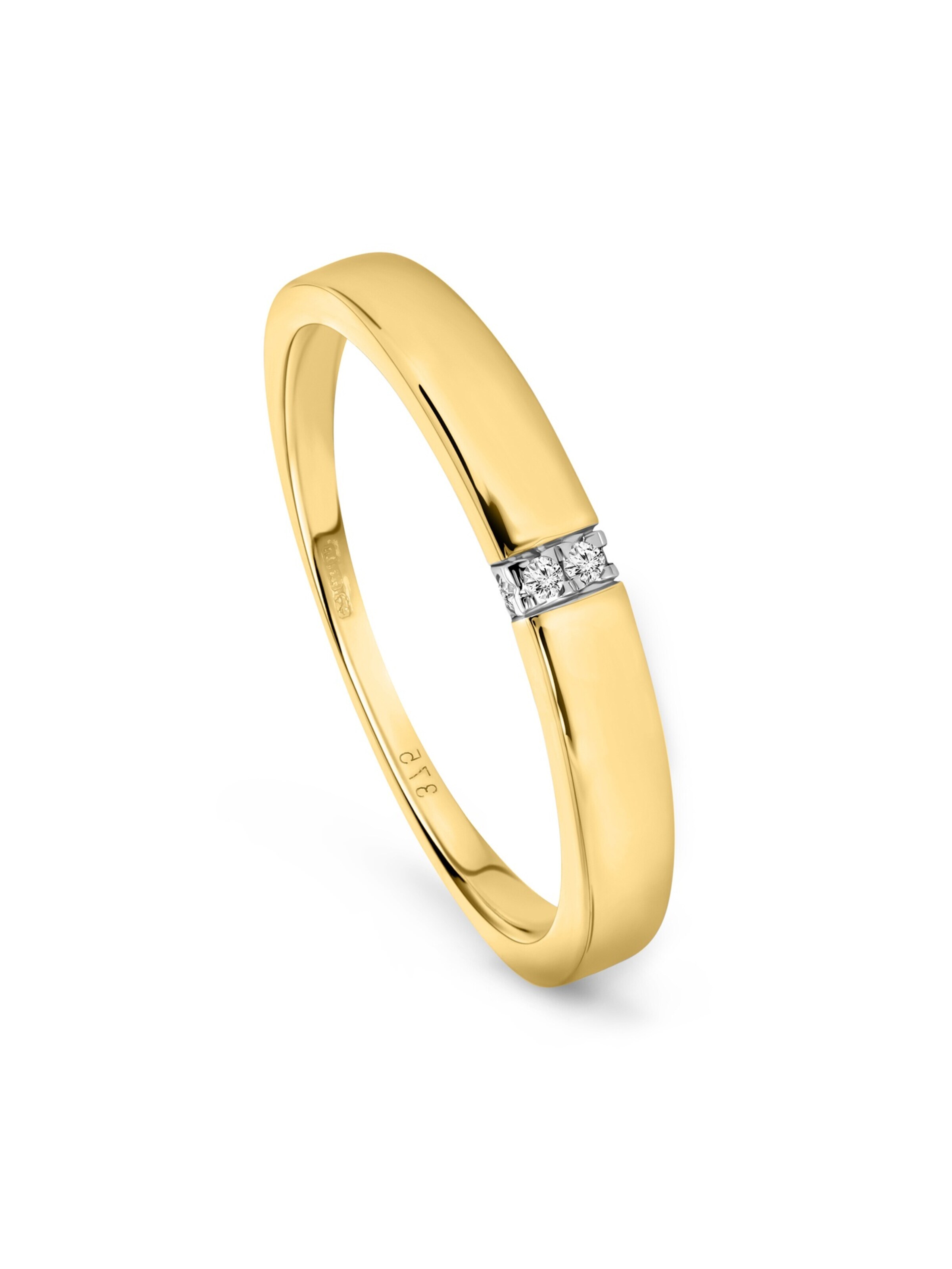 DIAMANT LETERNEL Ring 'Ring aus 375 Gelbgold mit Diamant' in Gold
