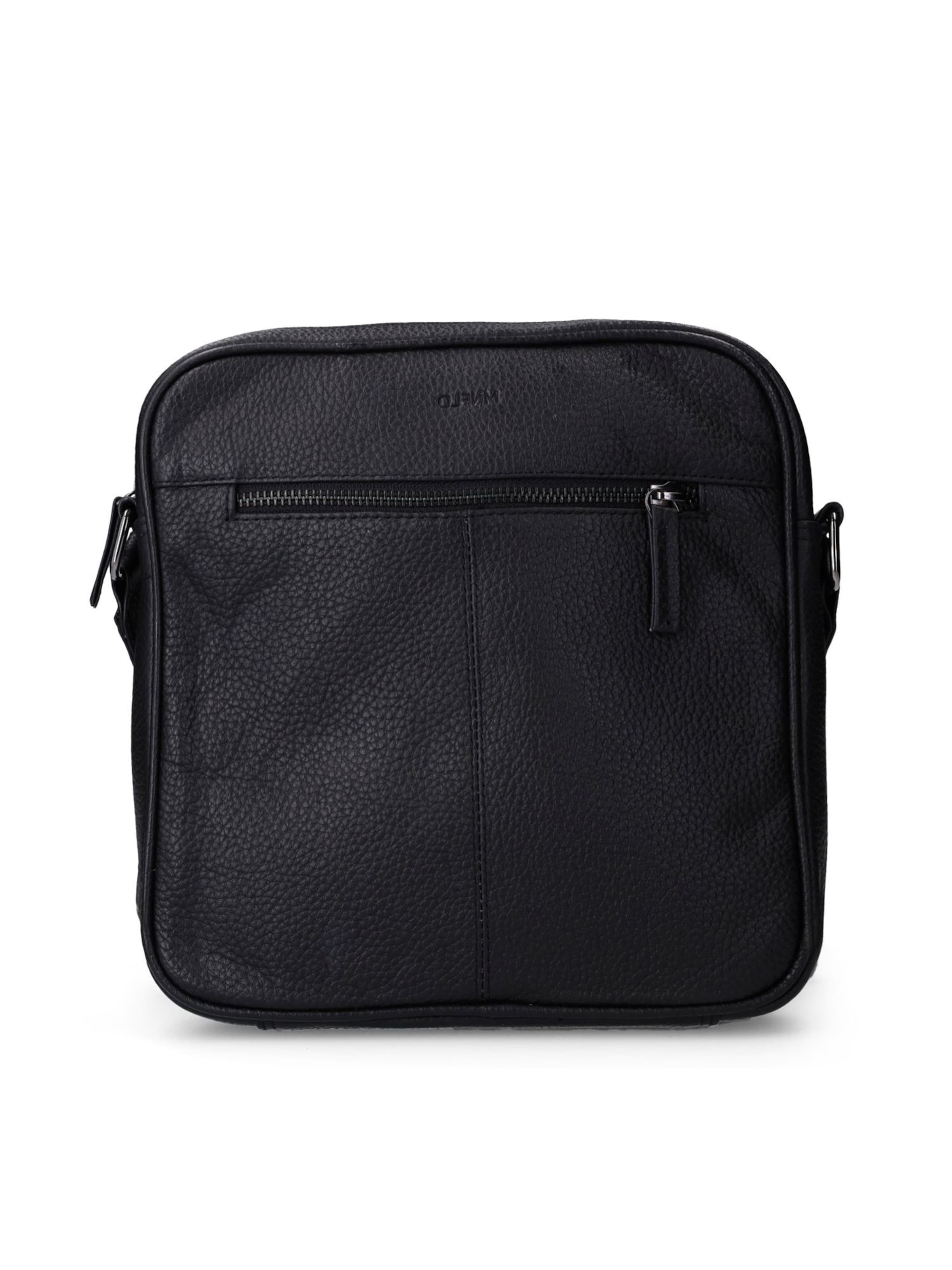 MANFIELD Umhängetasche in Schwarz: Vorderseite