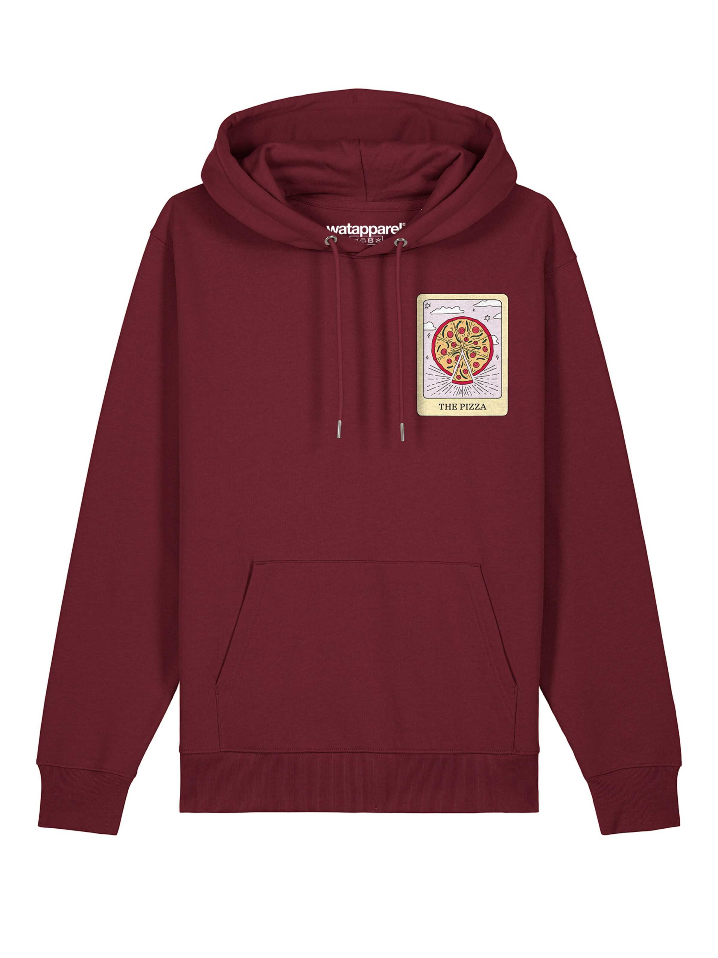 Sweat-shirt ' Tarot The Pizza ' Watapparel en rouge : devant