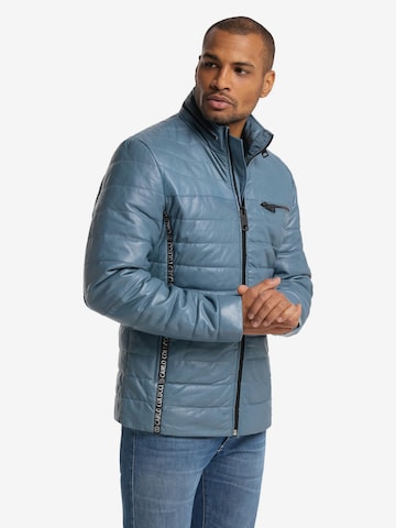 Carlo Colucci Between-Season Jacket 'Gulf' in Blue: front