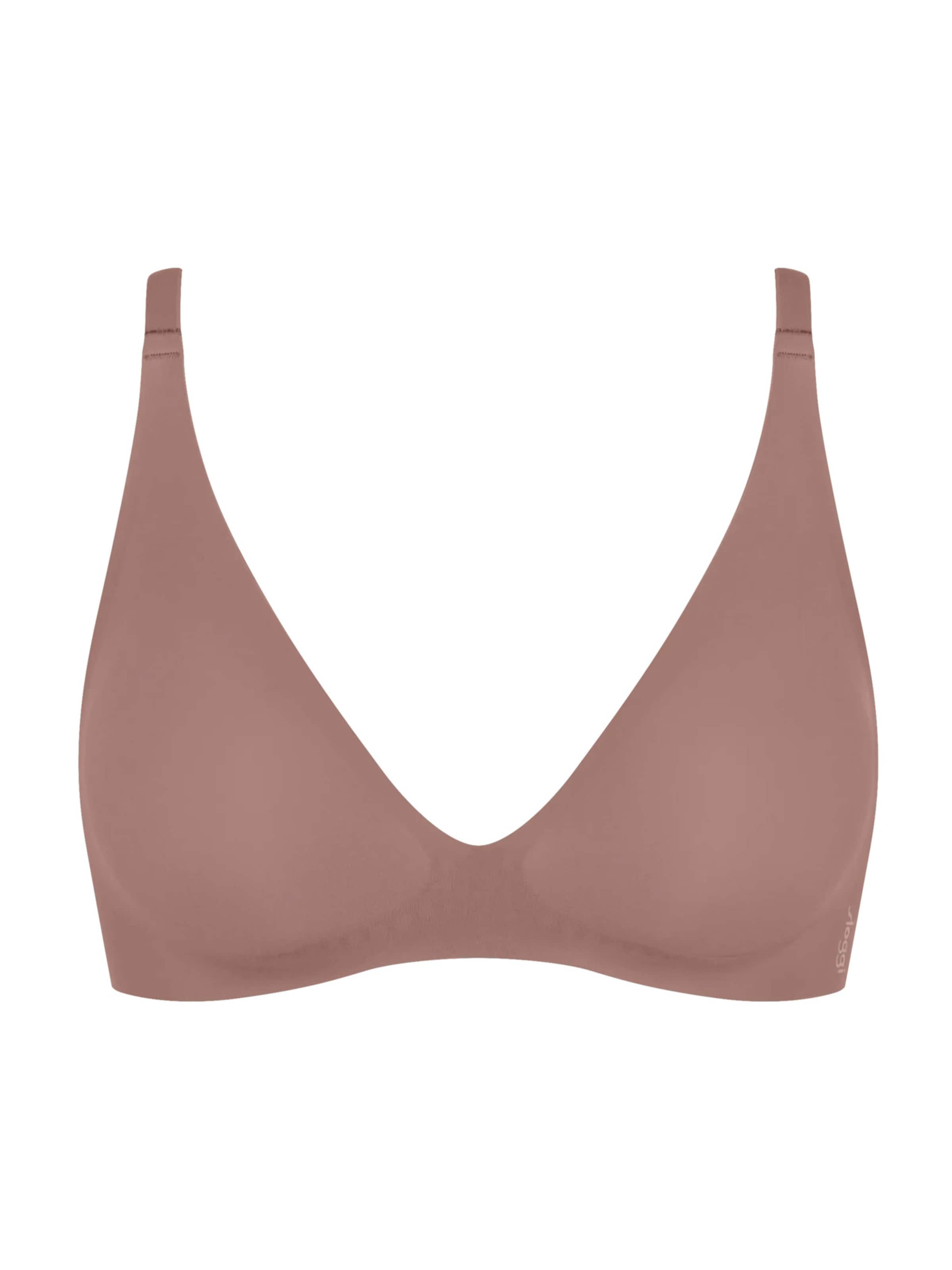SLOGGI Trojúhelníková Podprsenka 'ZERO Feel 2.0 THE UP' – hnědá: přední strana