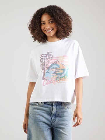 T-shirt 'DOLPHINS' Kaotiko en blanc : devant