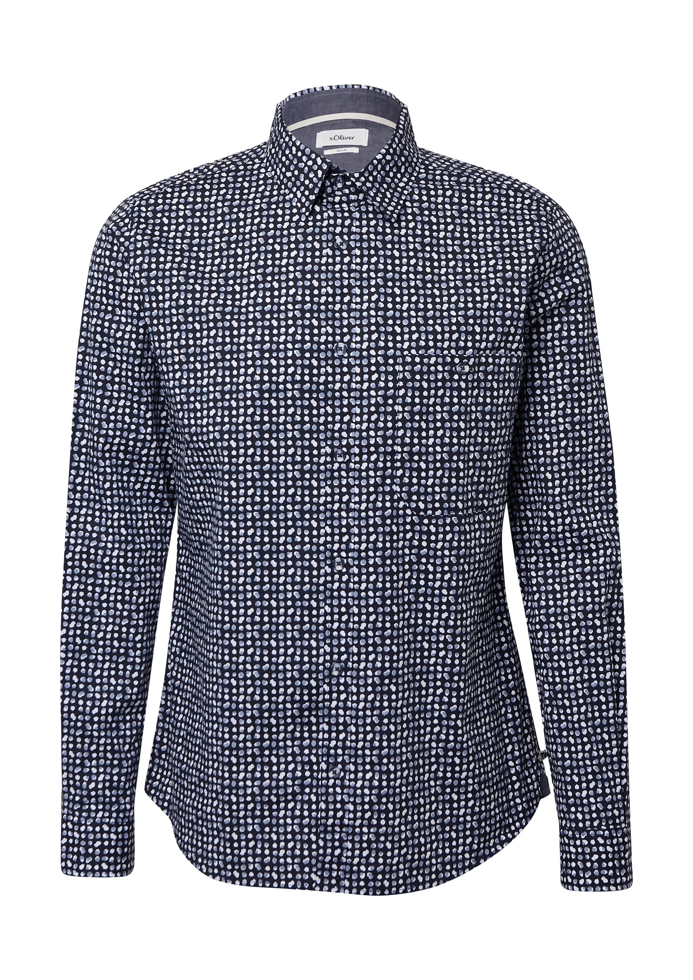 s.Oliver Comfort fit Button Up Shirt in Blue: front