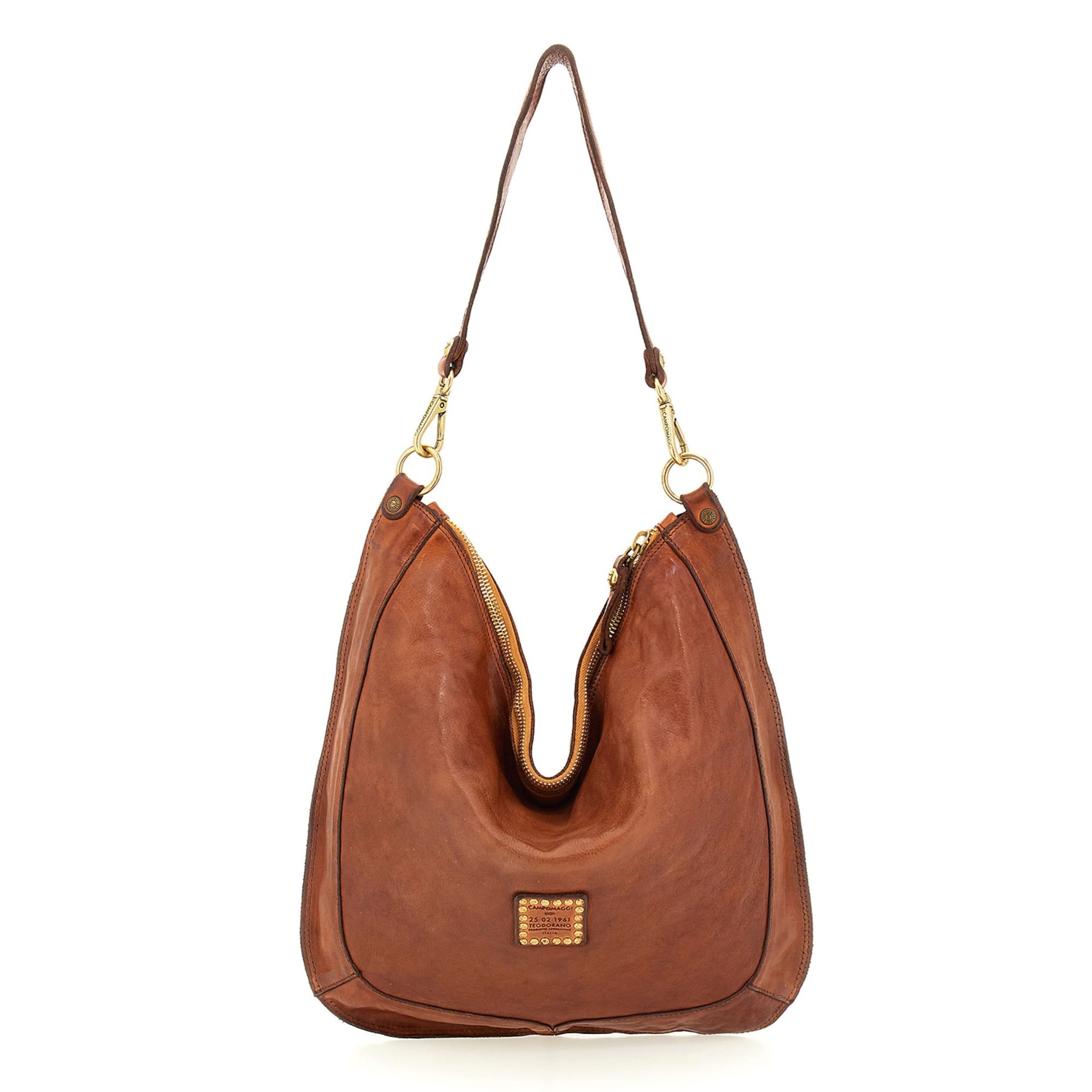 Campomaggi Schultertasche in Braun: Vorderseite