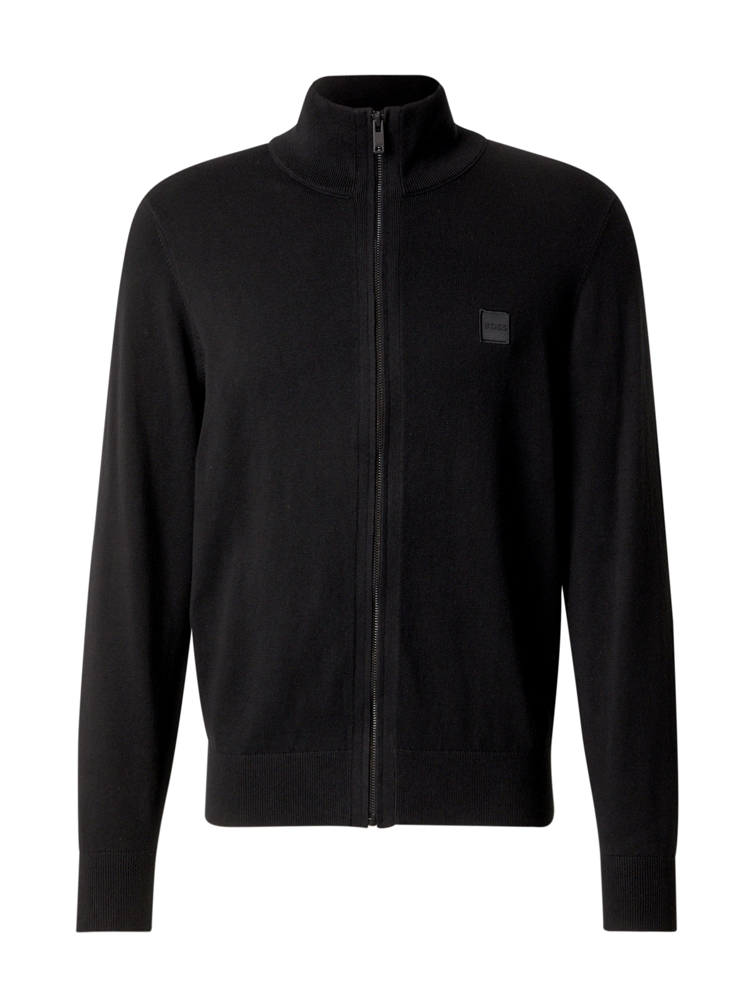 BOSS Strickjacke 'Kano' in Schwarz: Vorderseite