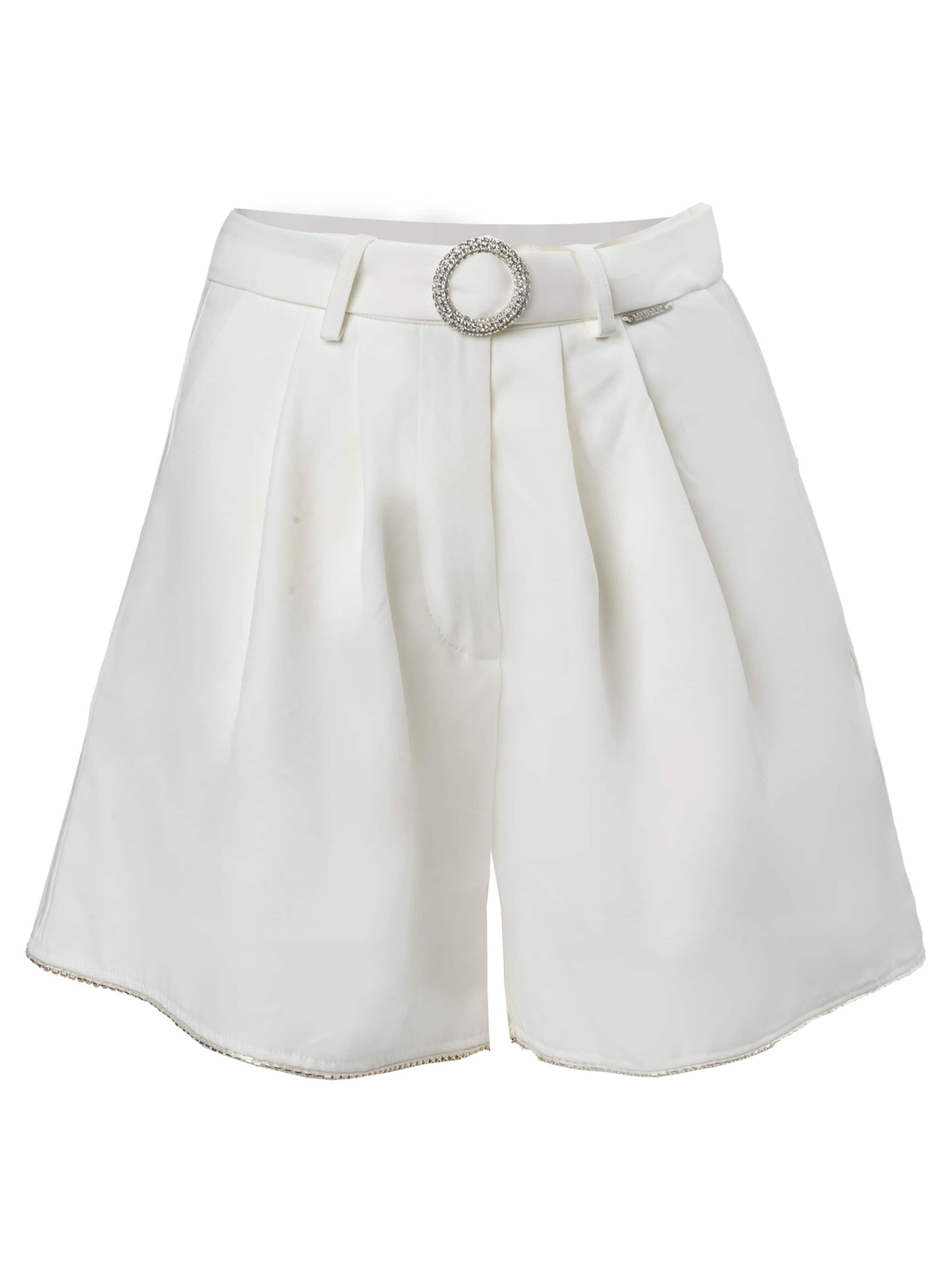 Influencer Loosefit Hose in Weiß: Vorderseite