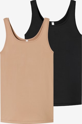 SCHIESSER Undershirt ' Trägertop - Unique Micro ' in Beige: front