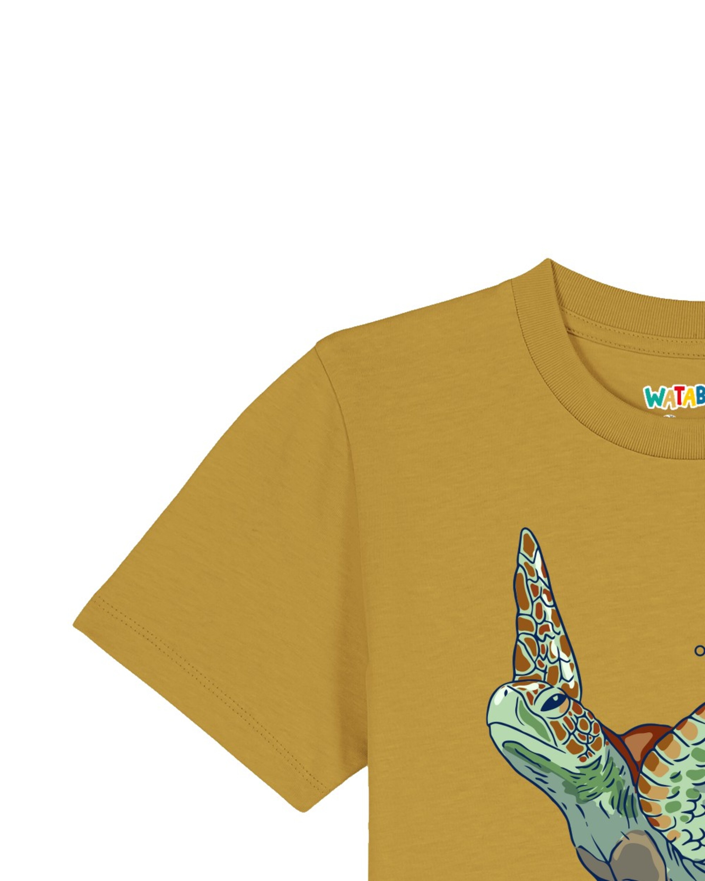 watabout.kids Shirt ' Schildkröte Watercolor ' in Geel