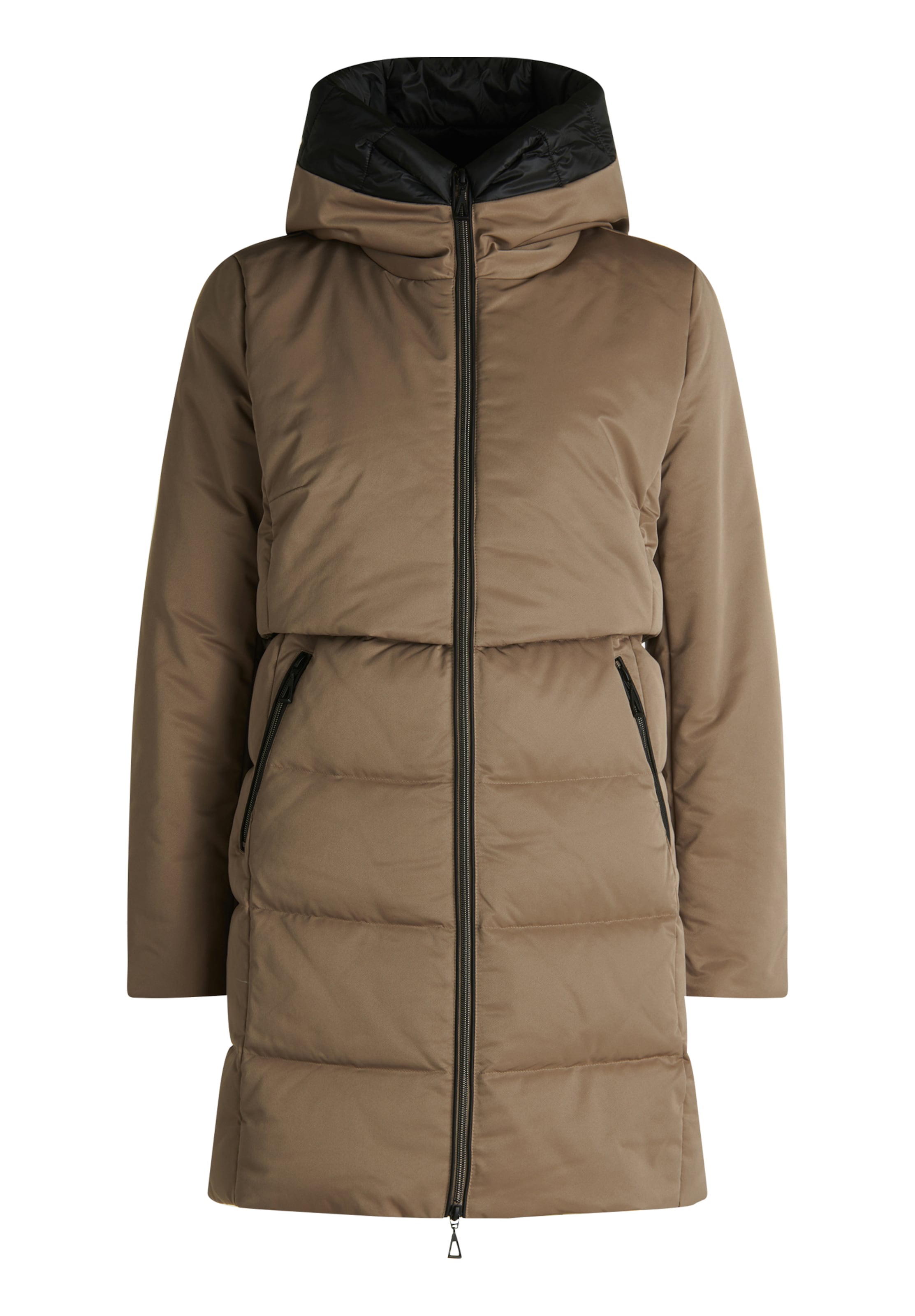 Amber & June Talvemantel, värv pruun: eest vaates