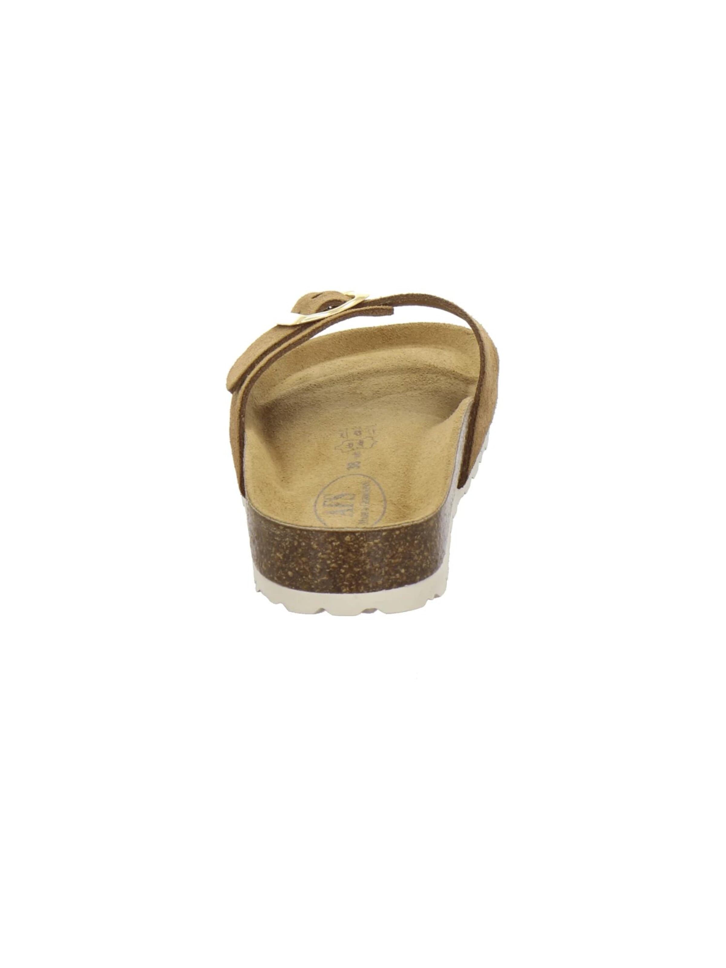 AFS-Schuhe Pantolette 'Pantoletten Damen Einschnaller cognac'‌‌‌‌‌‌ in Braun