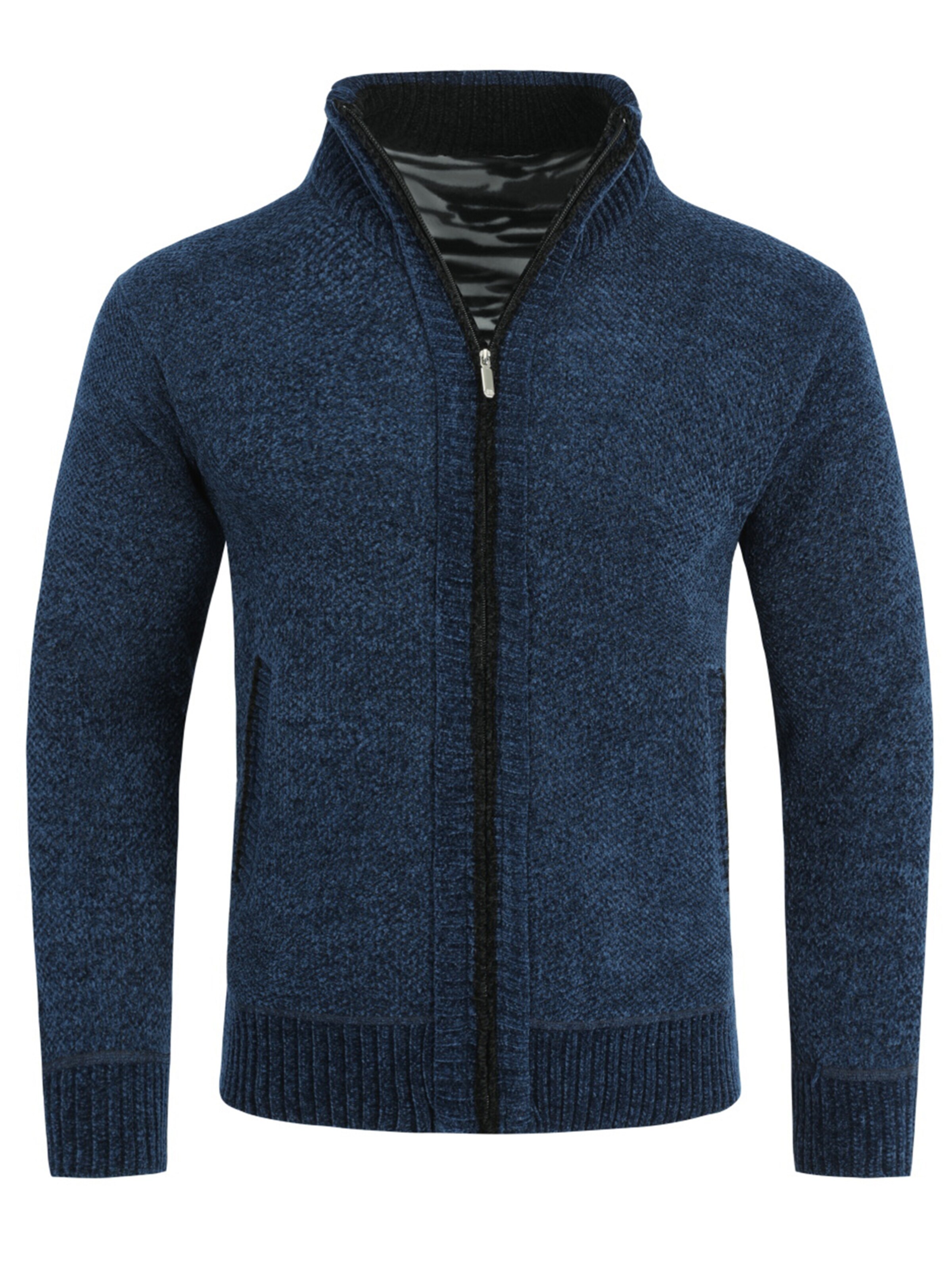 ALLTHEMEN Knit Cardigan 'Wärmefluss' in S in Navy, Item view