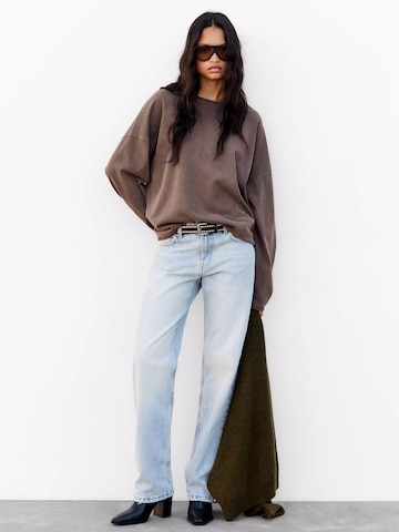 Pull&Bear Тениска в кафяво