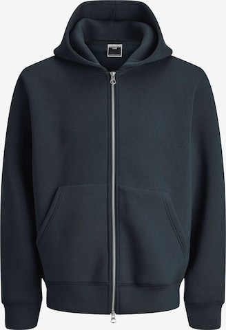 Jack & Jones Junior - Sudadera con cremallera en azul: frente