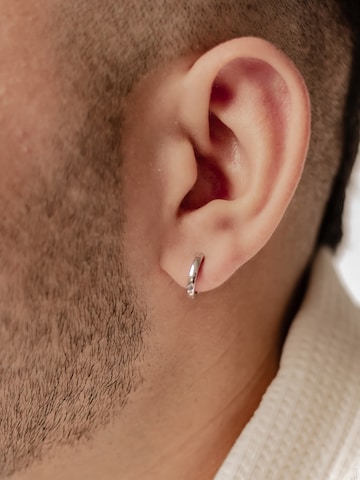 Boucles d'oreilles 'Small Band' Hey Happiness en argent : devant