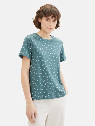 T-shirt TOM TAILOR en vert : devant