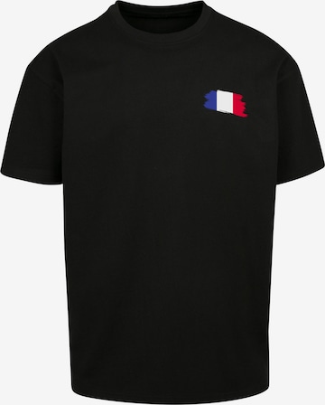 F4NT4STIC Shirt 'France Frankreich Flagge Fahne' in Zwart: voorkant