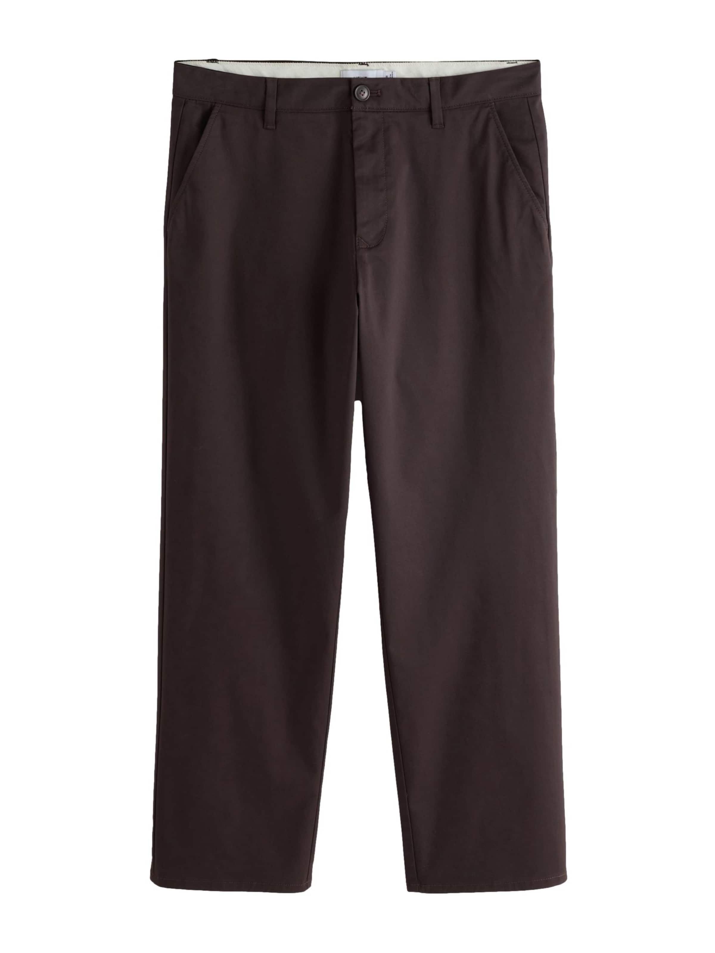 NextLoosefit Chino hlače - smeđa boja: prednji dio