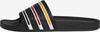 ADIDAS ORIGINALS Pantolette 'Adilette' in curry / bordeaux / schwarz / weiß, Produktansicht