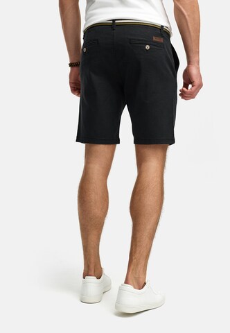 INDICODE JEANS Regular Trousers 'Thews' in Black
