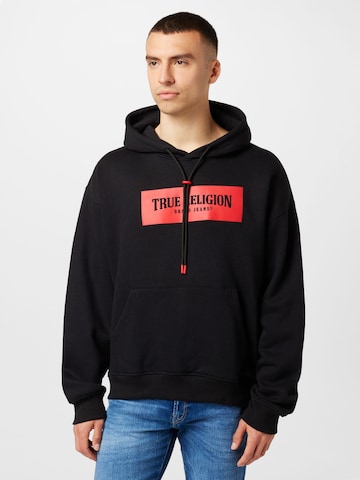 True ReligionSweater majica - crna boja: prednji dio