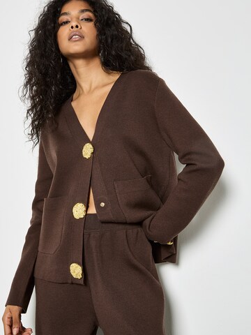 Cardigan Apricot en marron
