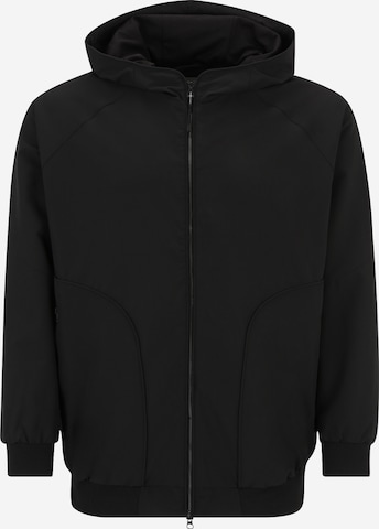 Jack & Jones Plus - Chaqueta de entretiempo 'TRACK' en negro: frente