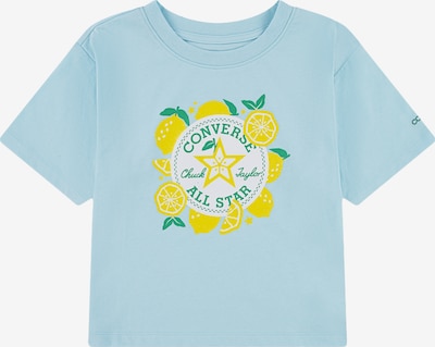 122-128 dydžio Marškinėliai 'SPRING CITRUS LEMON' iš CONVERSE, spalva – šviesiai mėlyna / geltona, Prekių apžvalga