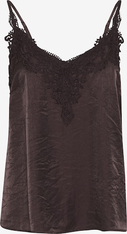 Cream Top 'Anna' in Brown: front