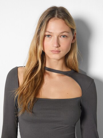 Bershka Shirt in Grey