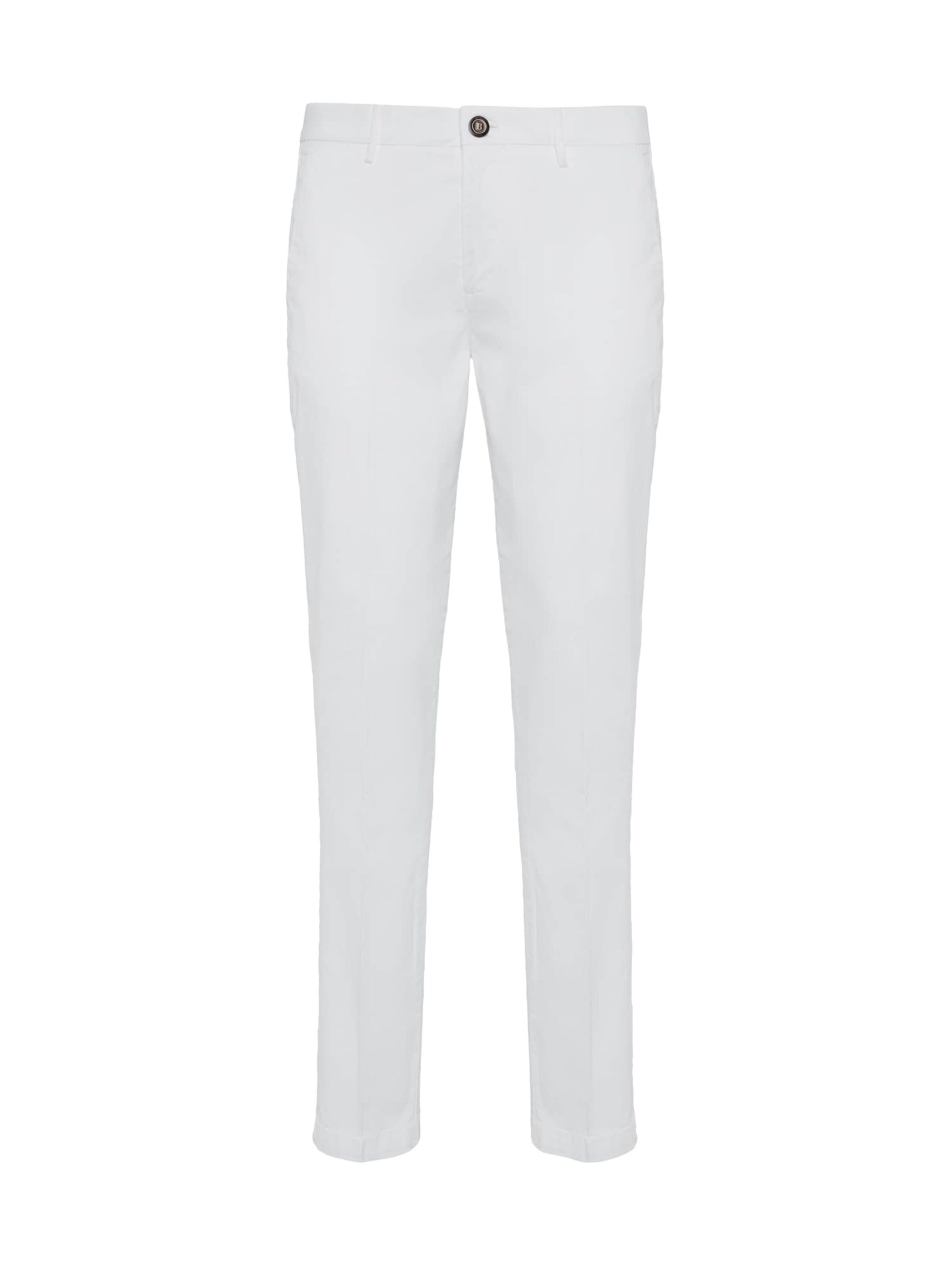 Pantalon chino Boggi Milano en blanc : devant