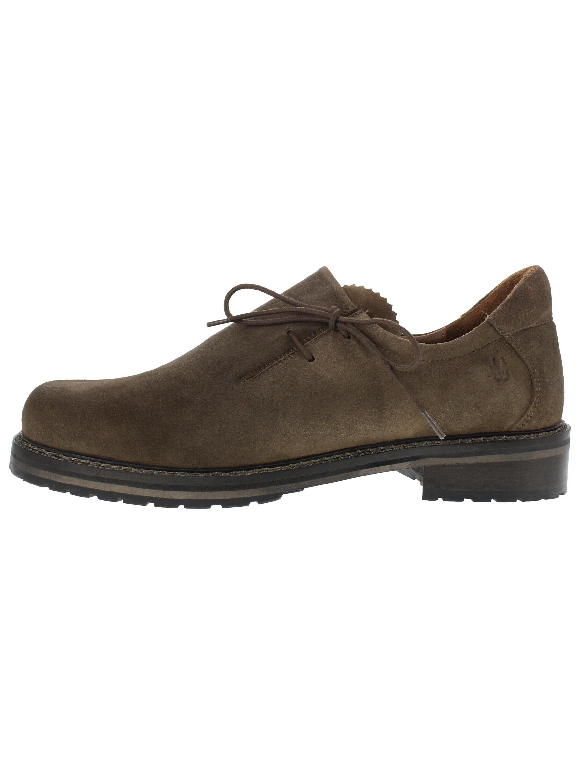 RAUSCHZEIT Traditional Shoes 'ALBERT - Haferlschuhe aus Antikbock' in Grey: front