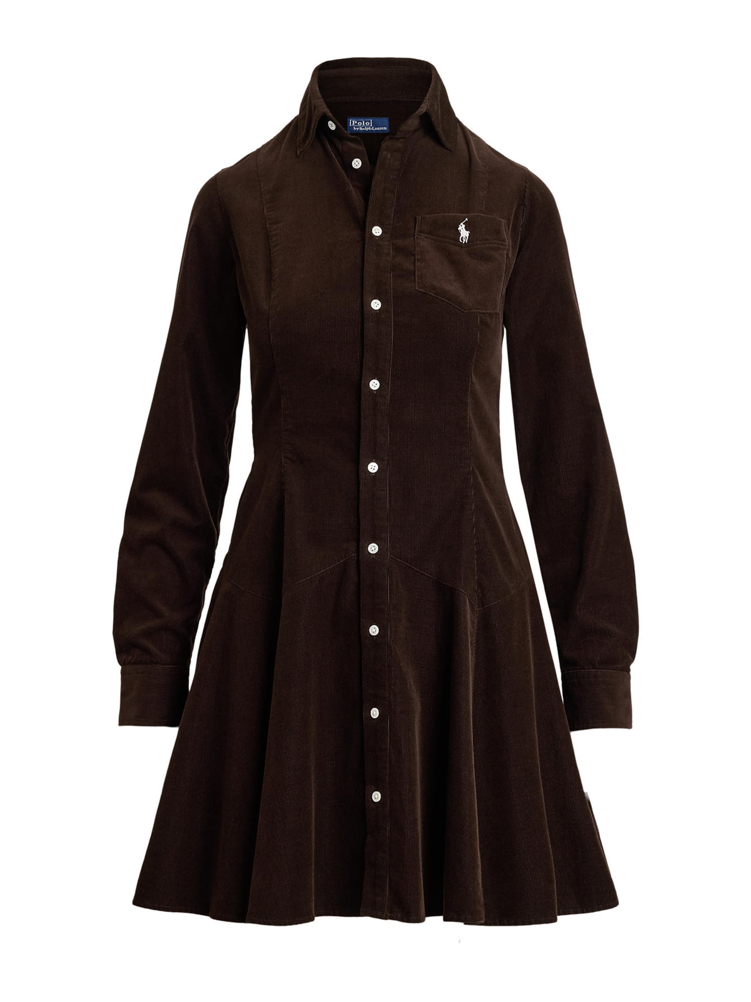 Polo Ralph Lauren Košilové šaty – hnědá: přední strana