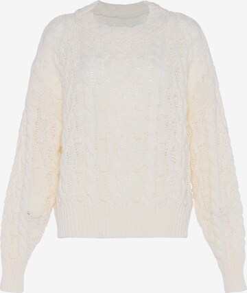 Pull-over faina en blanc : devant