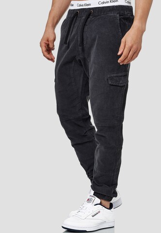 INDICODE JEANS Regular Cargo Pants 'Walker' in Black