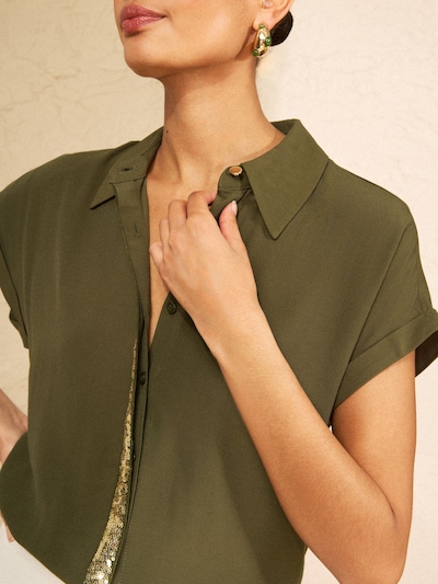 love & roses Chemisier en or / olive, Vue avec produit