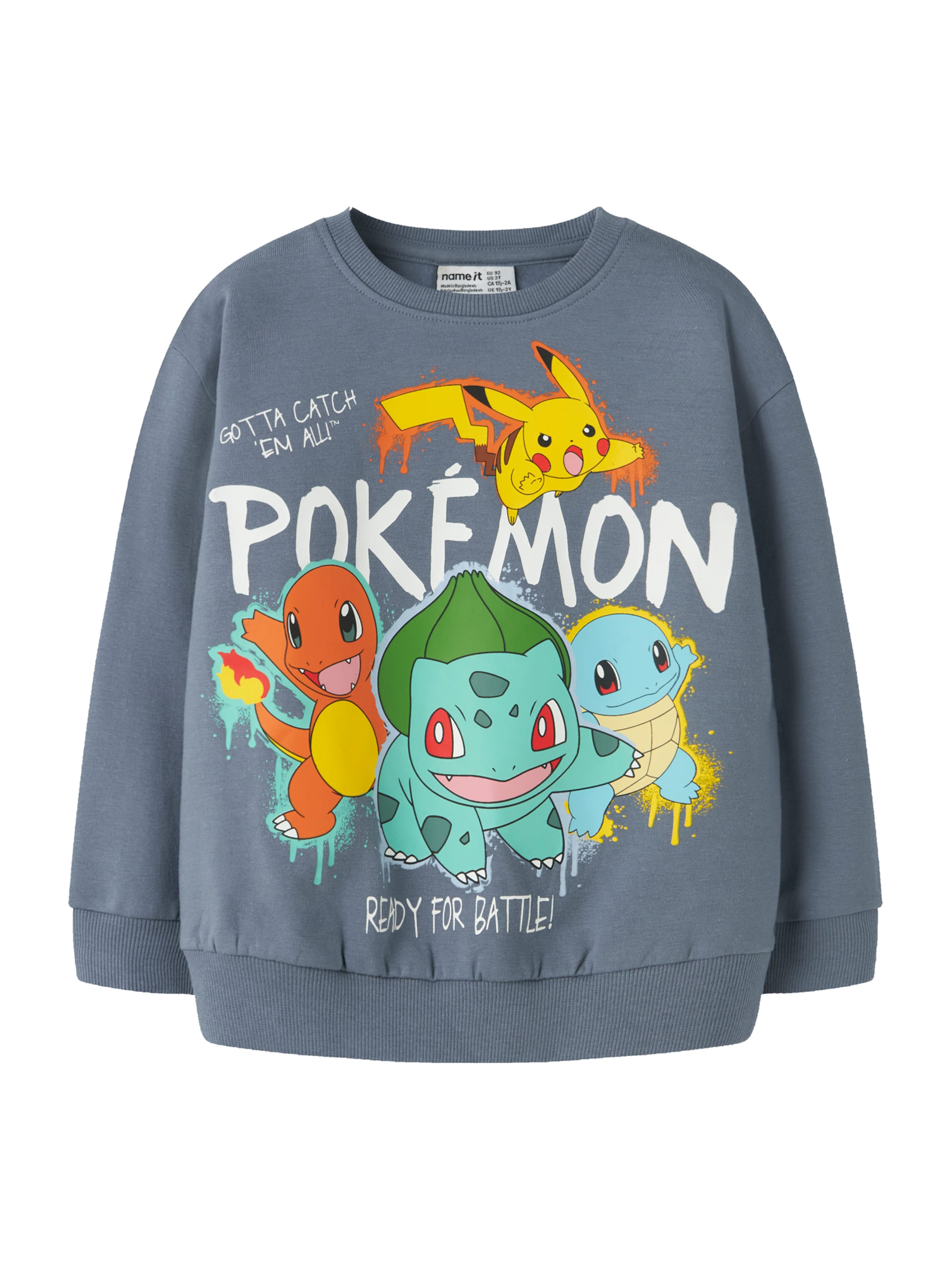 NAME IT - Sudadera 'NMMNOA POKEMON' en azul: frente