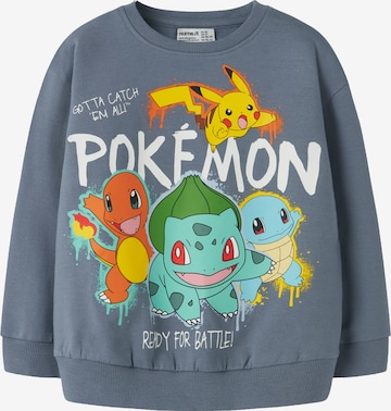 NAME IT Sweatshirt 'NMMNOA POKEMON' in Blau: Vorderseite