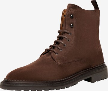 Henry Stevens Lace-Up Boots 'Winston PDB1' in Brown: front