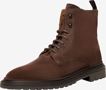 Henry Stevens Lace-Up Boots 'Winston PDB1' in Brown: front