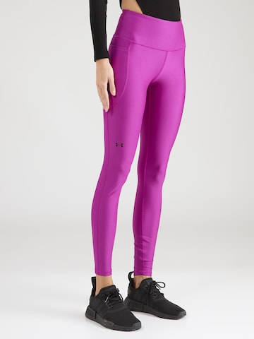 UNDER ARMOUR - Skinny Calças de desporto em roxo: frente