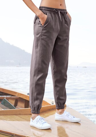 LASCANA Конический (Tapered) Штаны в Серый