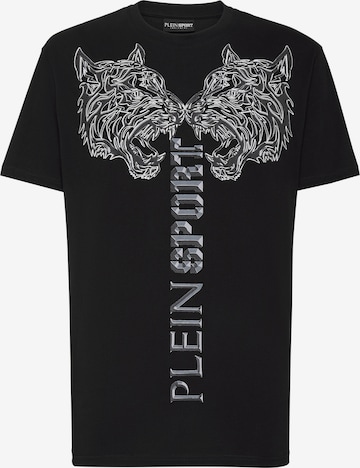 Maglietta 'Tiger' di Plein Sport in nero: frontale